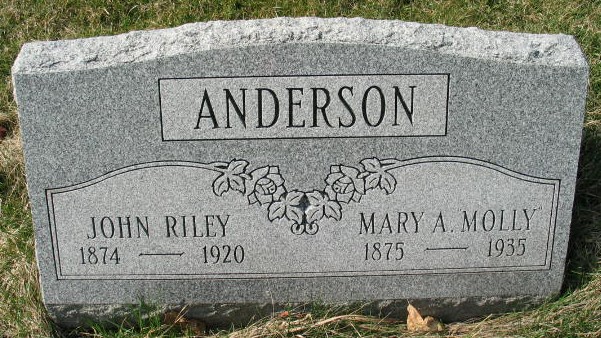 John Riley Anderson tombstone
